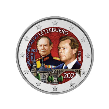Luxembourg 2021 - 2 Euro commemorative - 100 years of the Grand Duke Jean - Colorized