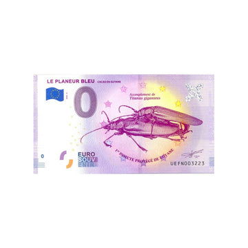 Souvenir ticket from zero to Euro - Le glider Bleu - France - 2020