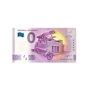 Billet souvenir de zéro euro - Mémorial de Verdun - France - 2022