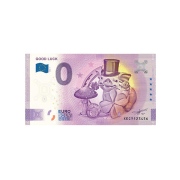 Biglietto souvenir da zero a euro - buona fortuna - Germania - 2020