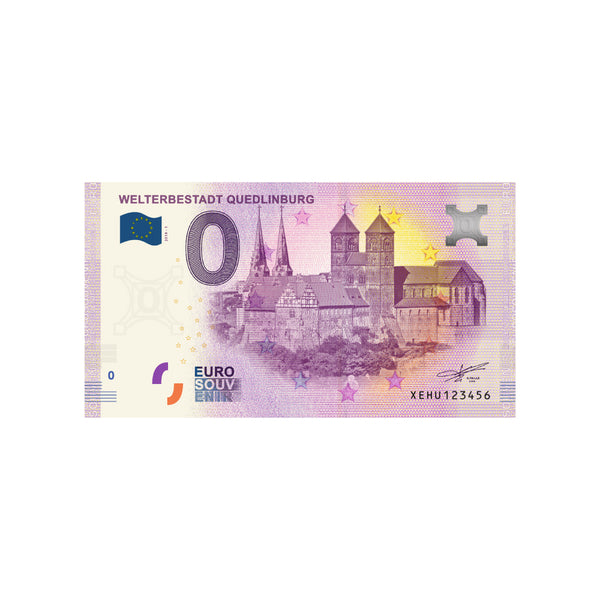 ⁣⁢Suvenírová bankovka s nulovou hodnotou - Welterbestadt Quedlinburg - Nemecko - 2019⁤⁣