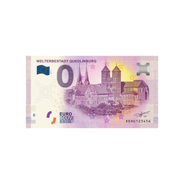 Billet souvenir de zéro euro - Welterbestadt Quedlinburg - Allemagne - 2019