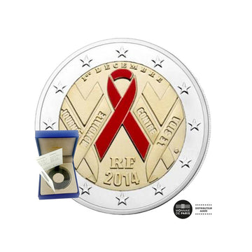 Welt AIDS -Tag - Währung von 2 € - sein 2014