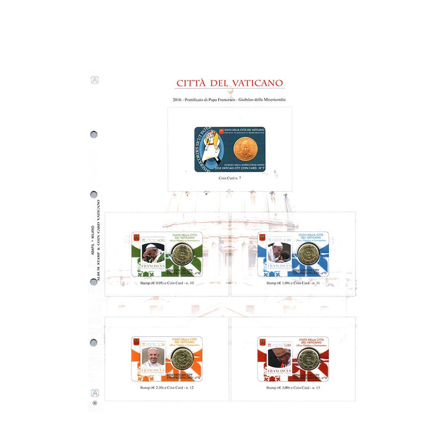 Sheets de álbum 2010 em 2022 - Coincard - Vaticano