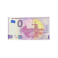 Souvenir ticket from zero Euro - Piet Mondriaan - Oostzijdse Molen aan Het Gein Bij Maanlicht - Netherlands - 2022