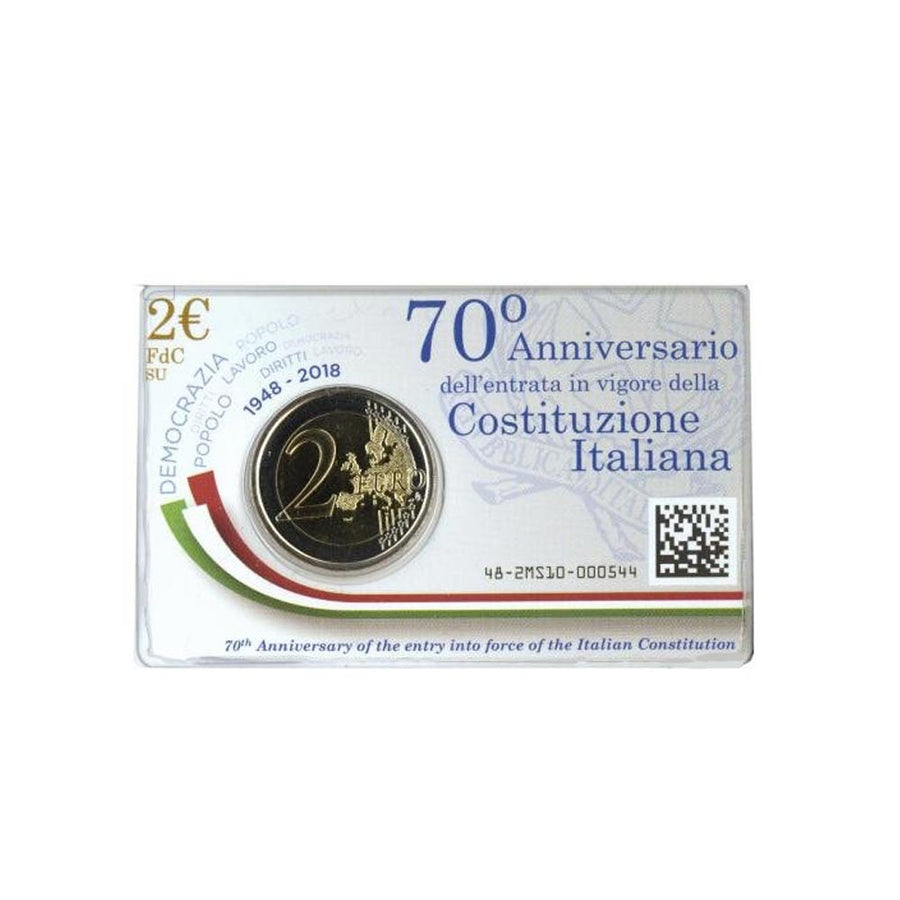 Coincard Italie 2018 - 70ème Anniversaire de l'entrée en vigueur de la Constitution Italienne