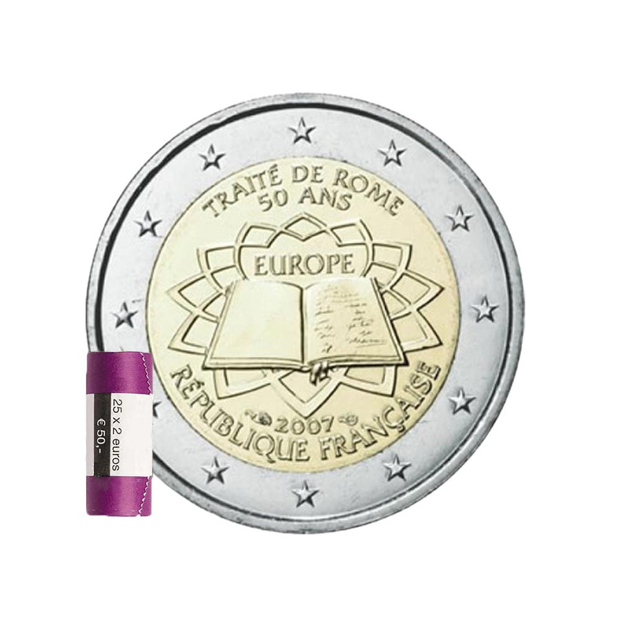 França 2007 - 2 Euro comemorativo - Tratado de Roma