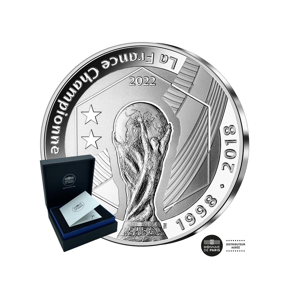 Coupe du Monde de la FIFA - Qatar 2022 - Monnaie de 10€ Argent - BE 2022
