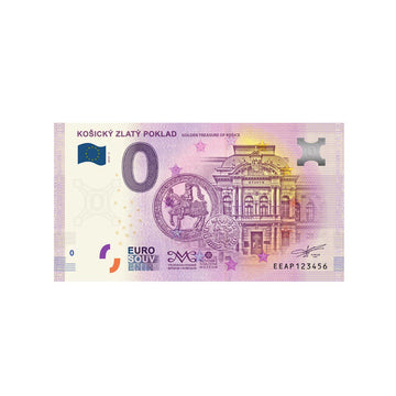 Souvenir ticket from zero Euro - Kosicky Zlaty Poklad - Slovakia - 2019