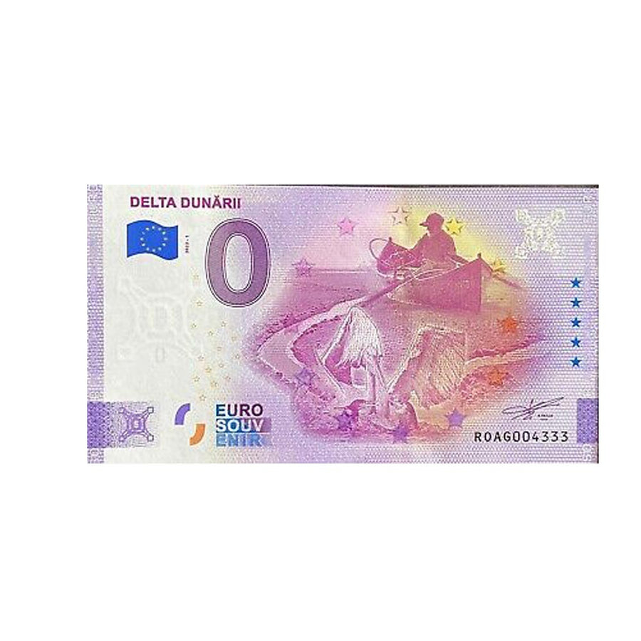 Souvenir -Ticket von Null bis Euro - Delta Dunarii - Rumänien - 2022