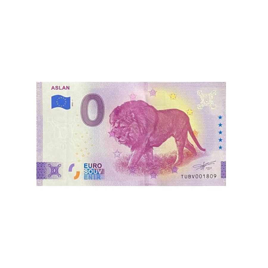 Souvenir ticket from zero to Euro - Aslan - Turkey - 2022