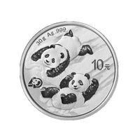 Panda - Monnaie de 10 Yuan Argent - BU 2022