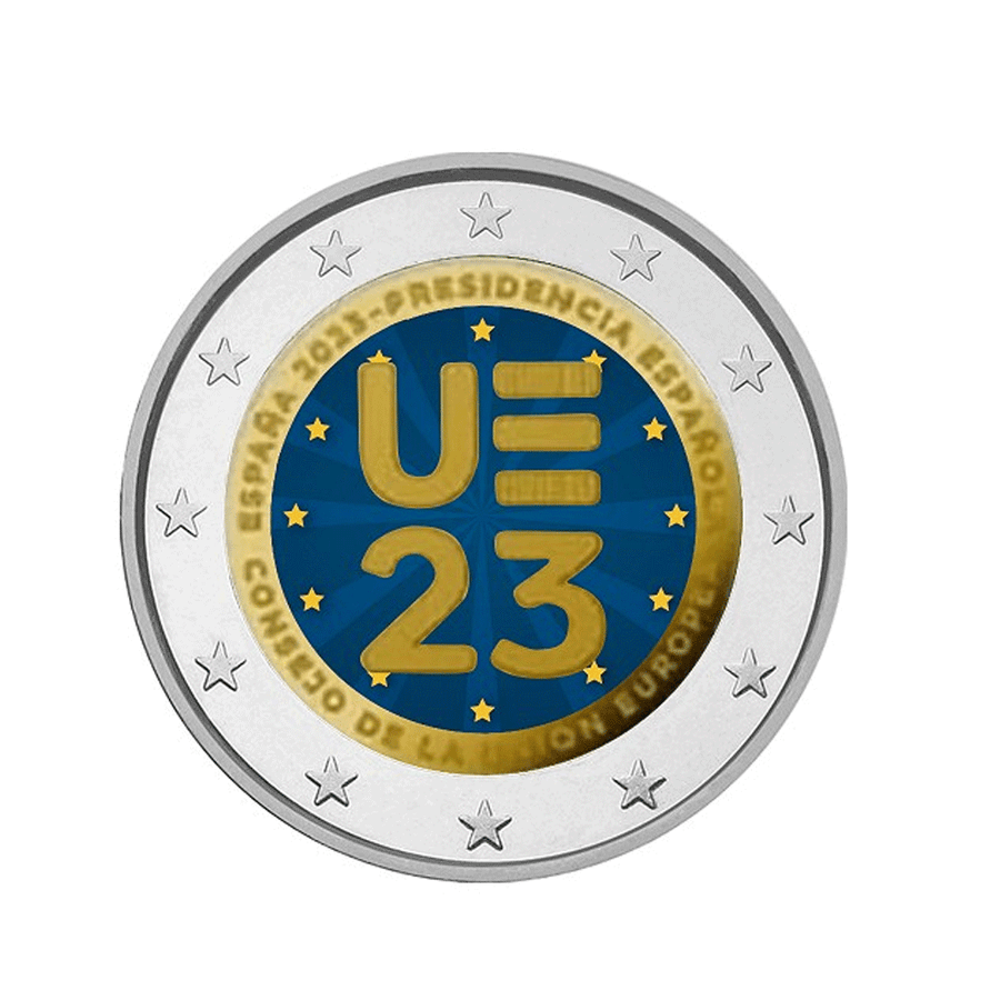 Espagne 2023 - 2 Euro Commémorative - Présidence Espagnole du Conseil de l'Union Européenne - Colorisée