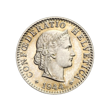 20 cents head of Libertas Switzerland 1939-2023