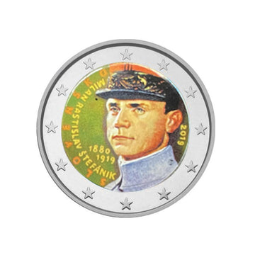 Slovakia 2019 - 2 Euro commemorative - 100 years of the death of Milan Rastislav Štefánik - Colorized #2