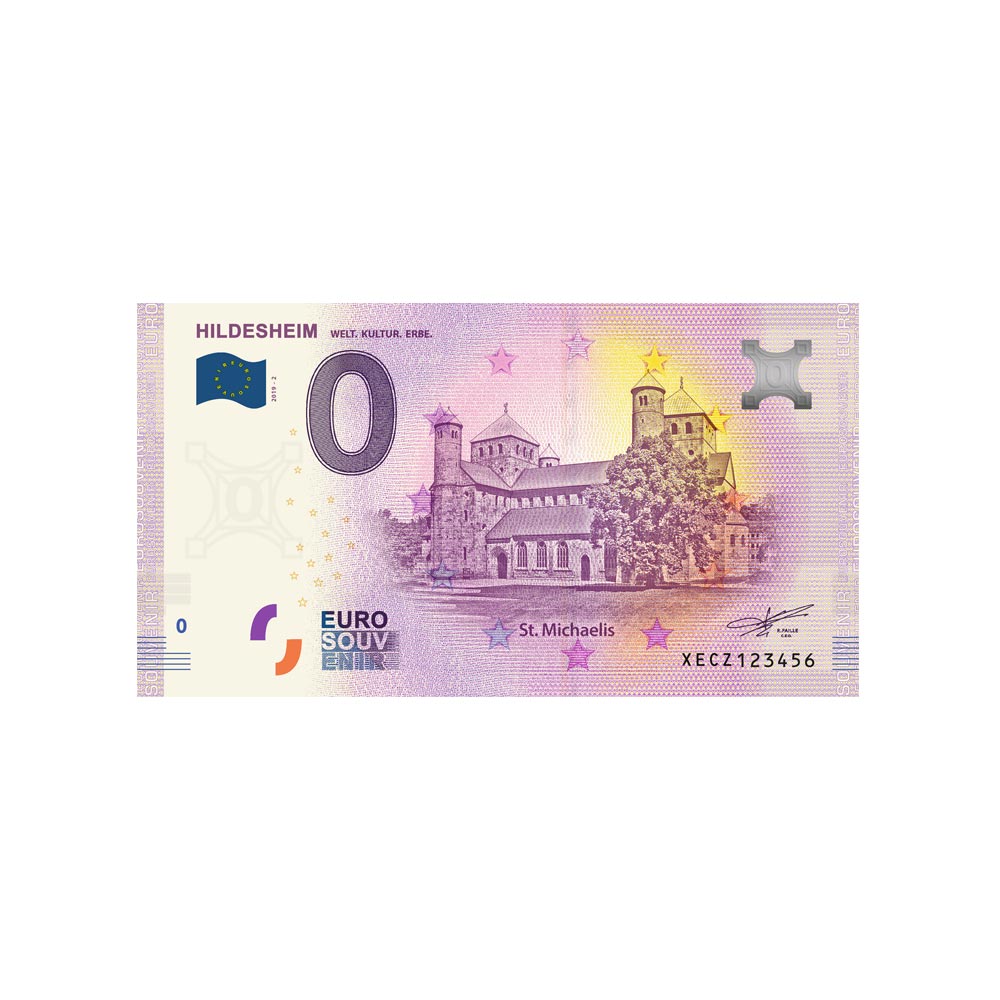 Bilhete de lembrança de zero para euro - Hildesheim - Alemanha - 2019