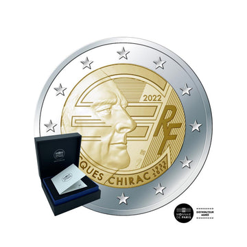Jacques chirac 2 euro commemorative be 2022