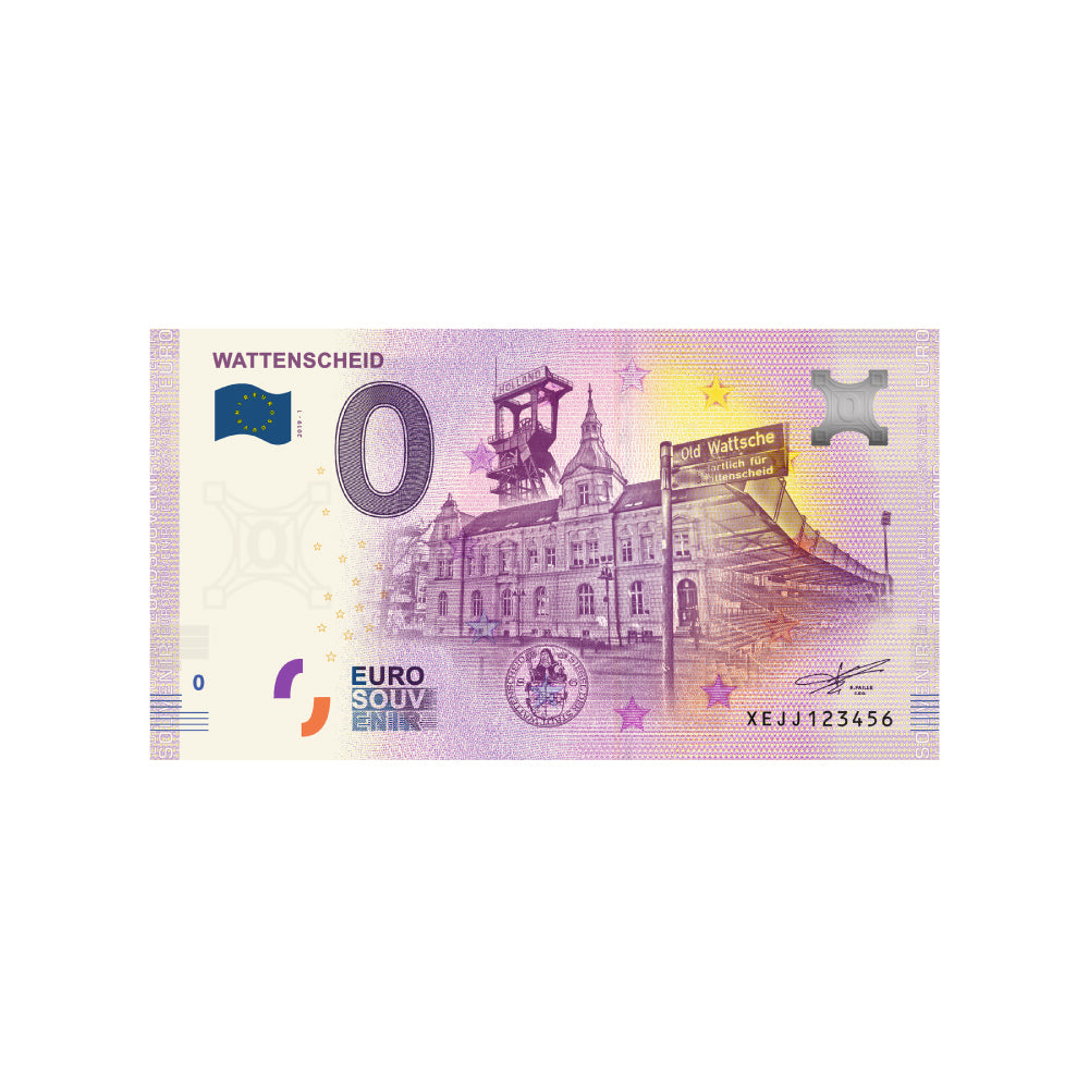 Souvenir ticket from zero to Euro - Wattenscheid - Germany - 2019