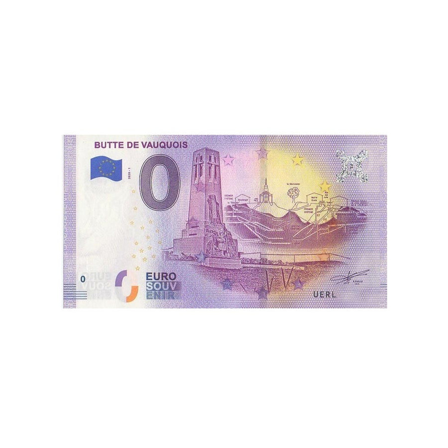 Bilhete de lembrança de zero euro - Vauquois Hill - França - 2020