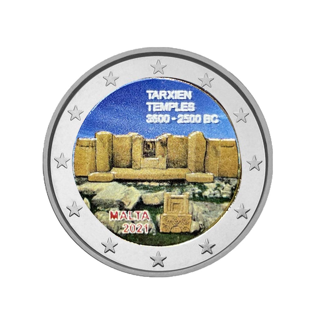 Malta 2021 - 2 Euro Gedenk - Tarxische Tempel - farbig