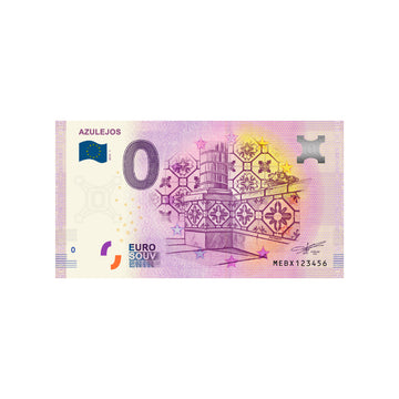 Souvenir ticket from zero to Euro - Azulejos - Portugal - 2019