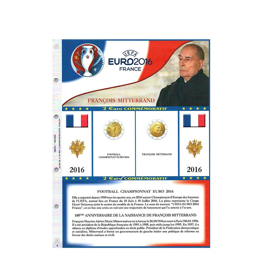Blatt Album 2007 bis 2022 - 2 Euro Gedenk - Frankreich