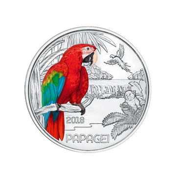 Autriche 2018 - 3 Euro Commémorative - Papagei - 6/12