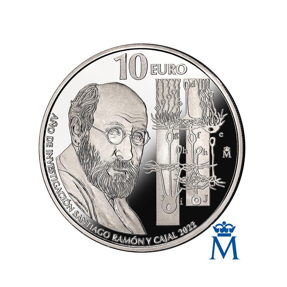 Ramon y Cajal - valuta van 10 euro zilver - Be 2022