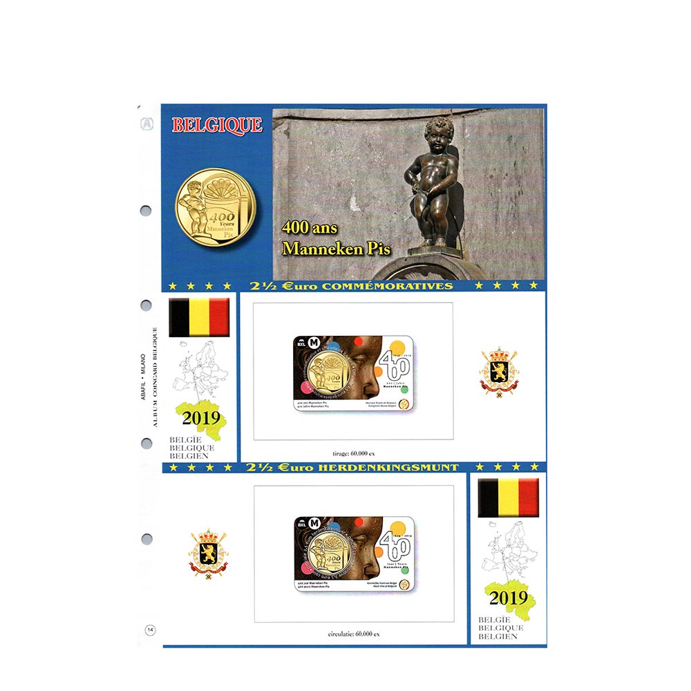 Blätter Album 2015 bis 2022 - 2 Euro -Gedenkfabrik - Belgien - Belgien