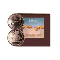 Die Schaffung von Adam, Michelangelo - Minze von 20 € - Vatikan 2023