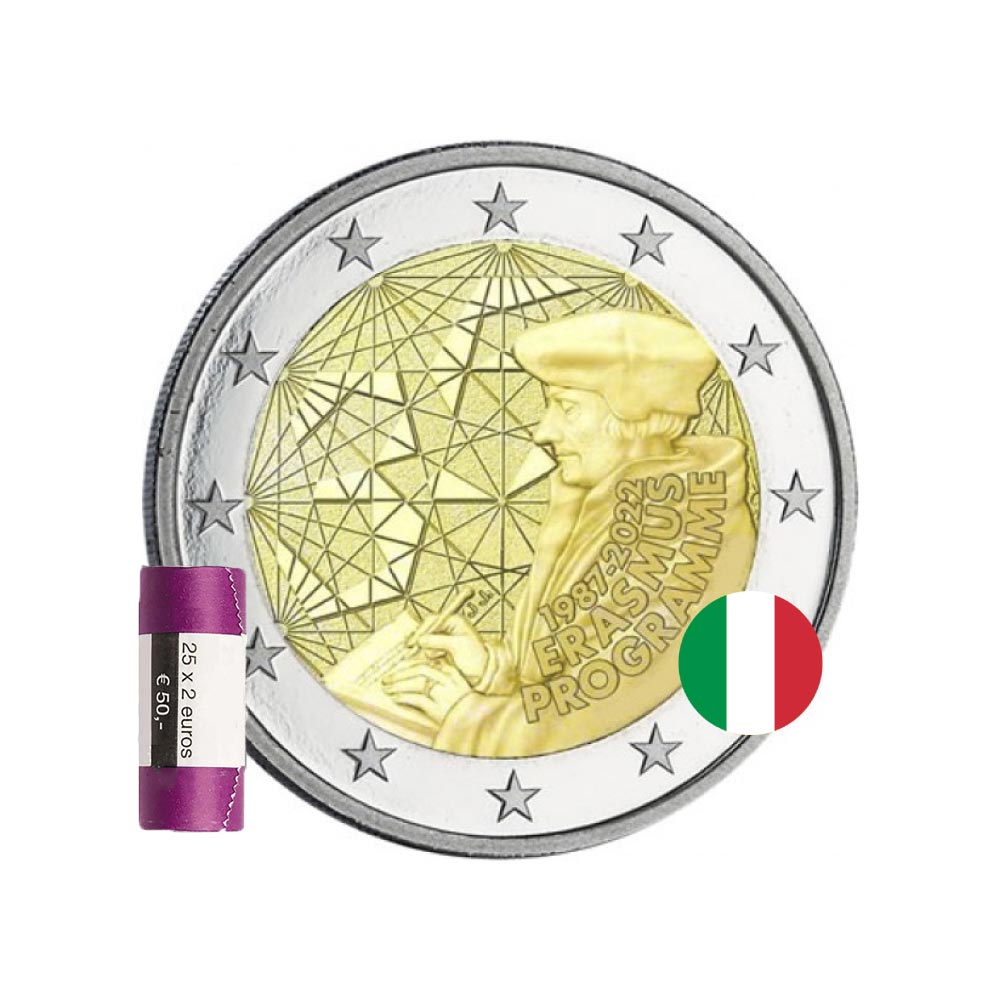 Italie - 2 Euro Commémorative - 35 ans du Programme Erasmus - 2022