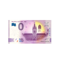 Ticket de lembrança de zero a euro - palatul culturii - iasi - Romênia - 2022