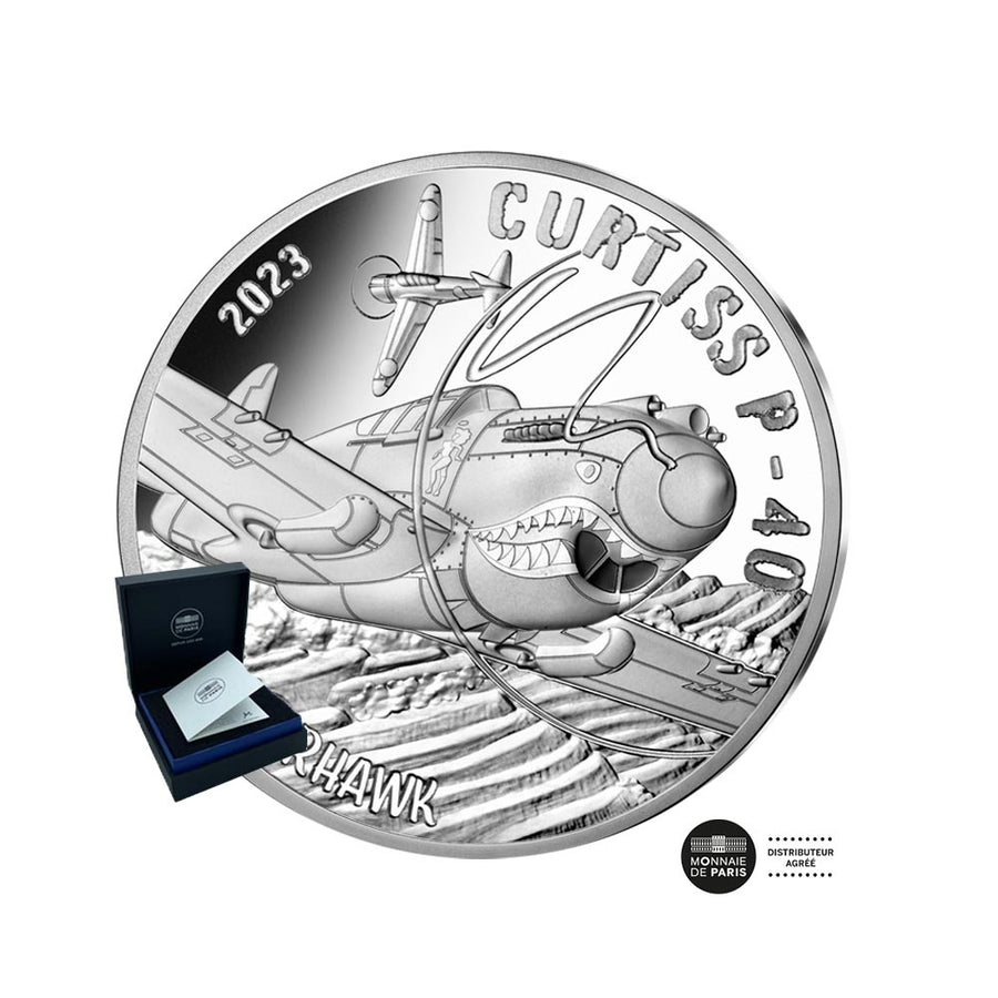 Curtiss P-40 - Monnaie de 10€ Argent - BE 2023