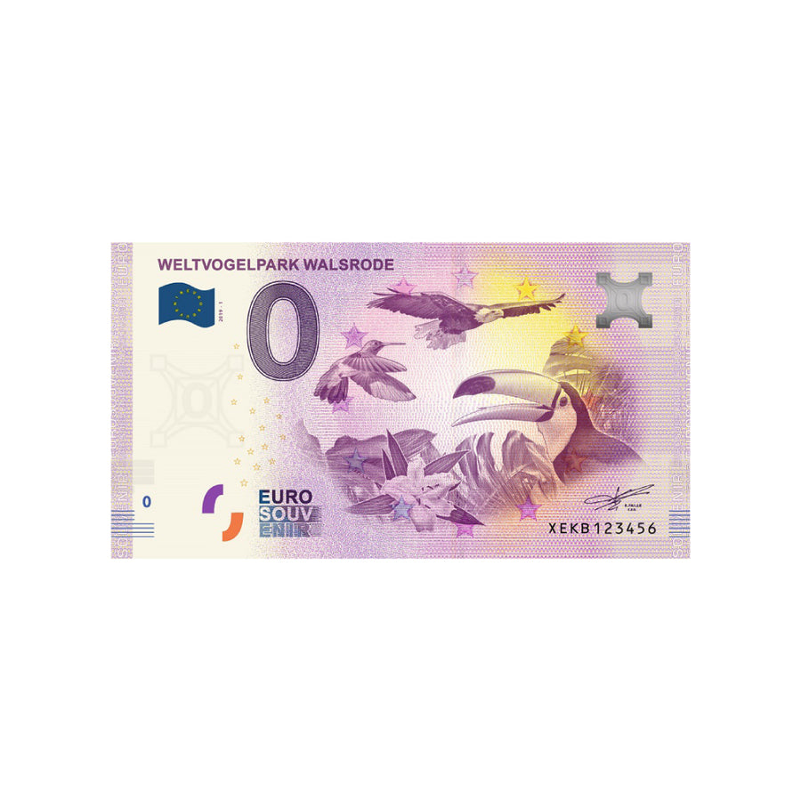 Billet souvenir de zéro euro - Weltvogelpark Walsrode - Allemagne - 2019