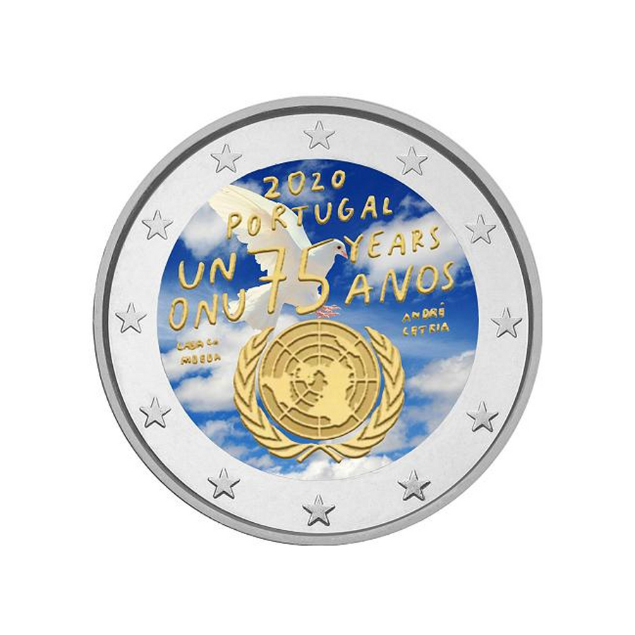 Portugal 2020 - 2 Euro Commémorative - 75 ans de l'ONU #2 - Colorisée