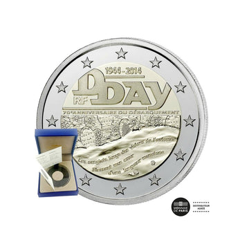 France 2014 - Bataille de Normandie - 2 Euro Commémorative - BE