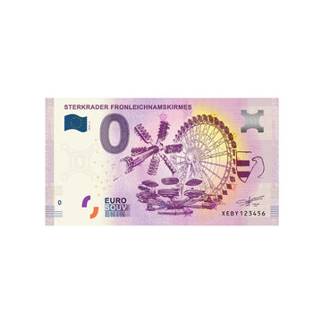 Souvenir ticket from zero euro - sterkrader bonseichnamskirmes - Germany - 2019