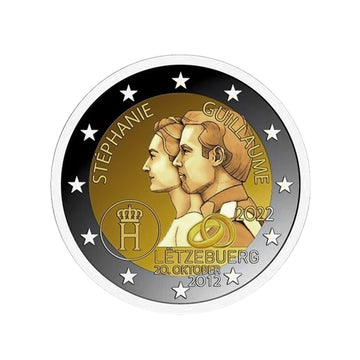 Lussemburgo 2022 - 2 Euro Commemorative - Matrimonio del Grand Duke Héritier