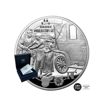Première Guerre Mondiale - Les Taxis de la Marne - Monnaie de 10€ Argent - BE 2014