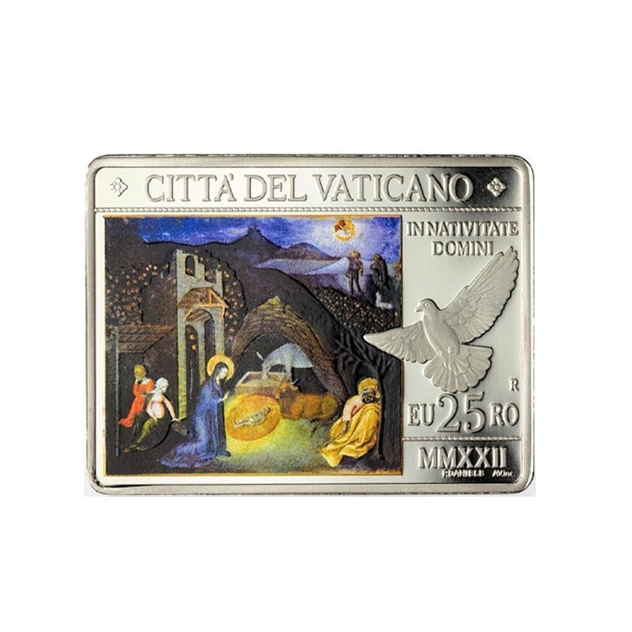 Vatican 2022 - Joyeux Noël - Monnaie de 25€ Argent - BE