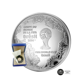 Coupe du monde de la FIFA Brésil 2014 - Monnaie de 10€ Argent - BE 2014