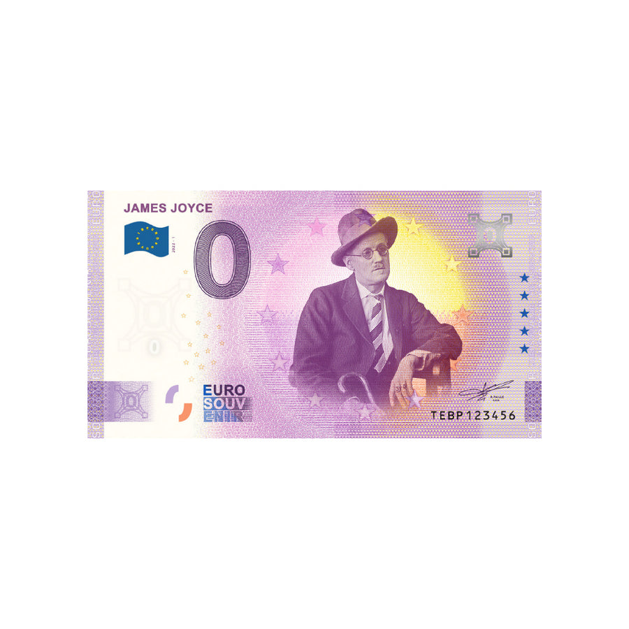 Souvenir -ticket van Zero to Euro - James Joyce - Ierland - 2022