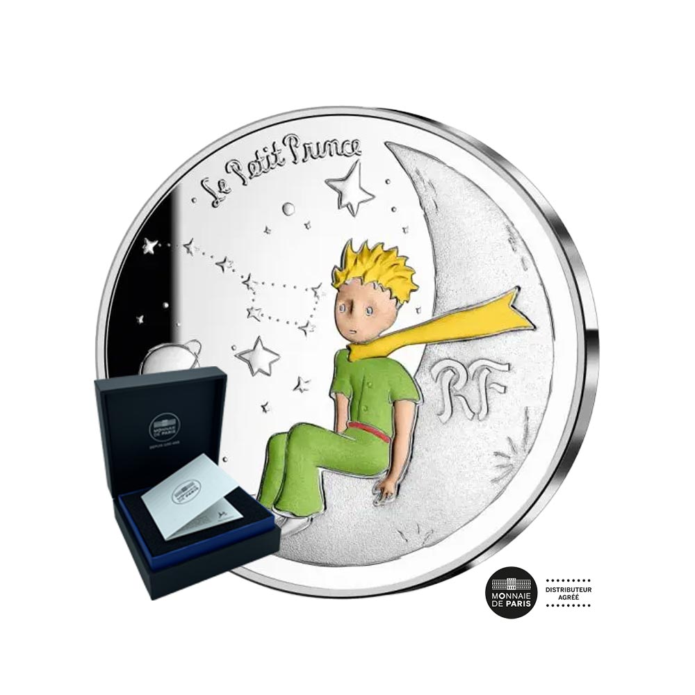 Il piccolo principe - valuta di € 10 argento - il piccolo principe mi prende sulla luna - be 2021