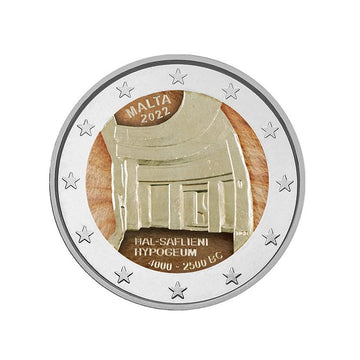 Malta 2022 - 2 Euro commemorative - Hypogeus of Hal Saflieni - Colorized