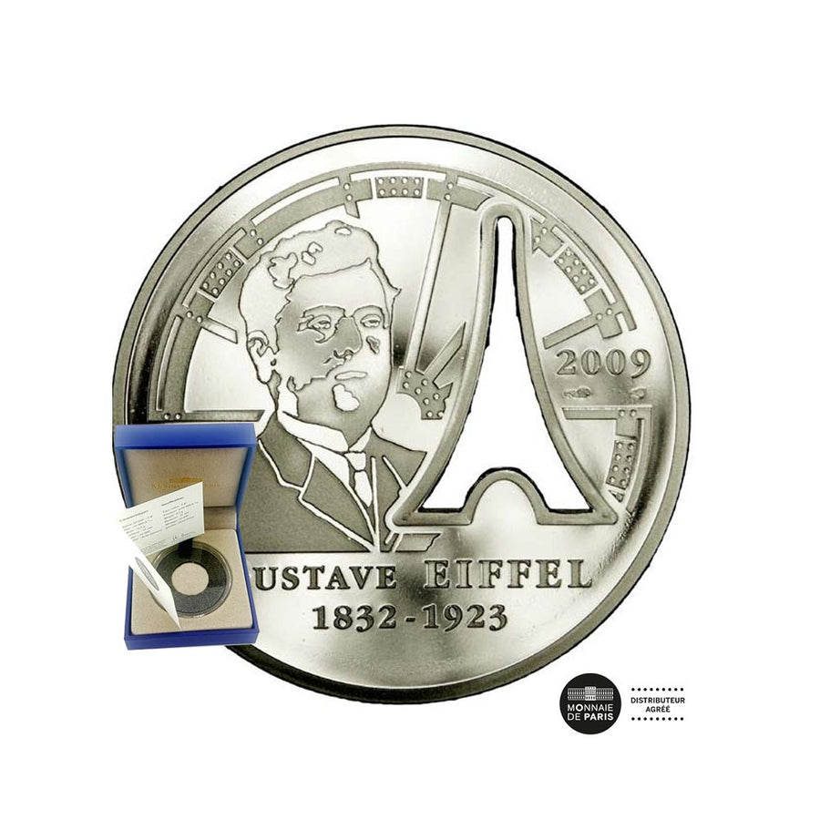 Gustave EIFFEL - Monnaie de 10 euro Argent  - BE 2009