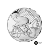 Paris 2024 Jogos Olímpicos - Rastreando Ciclismo (8/9) - Moeda de € 10 Money - Onda 1