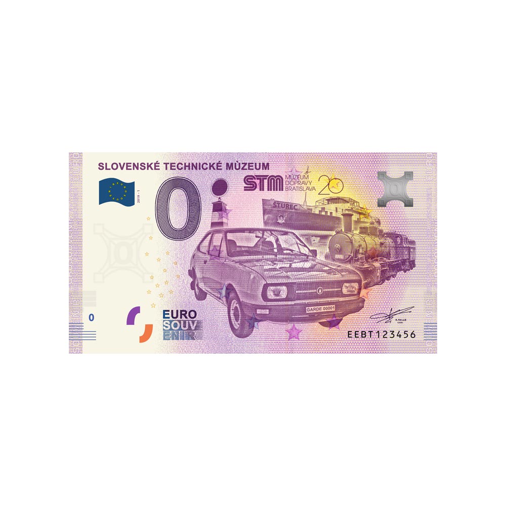 Billet souvenir de zéro euro - Slovenske Technicke Muzeum  - Slovaquie - 2019