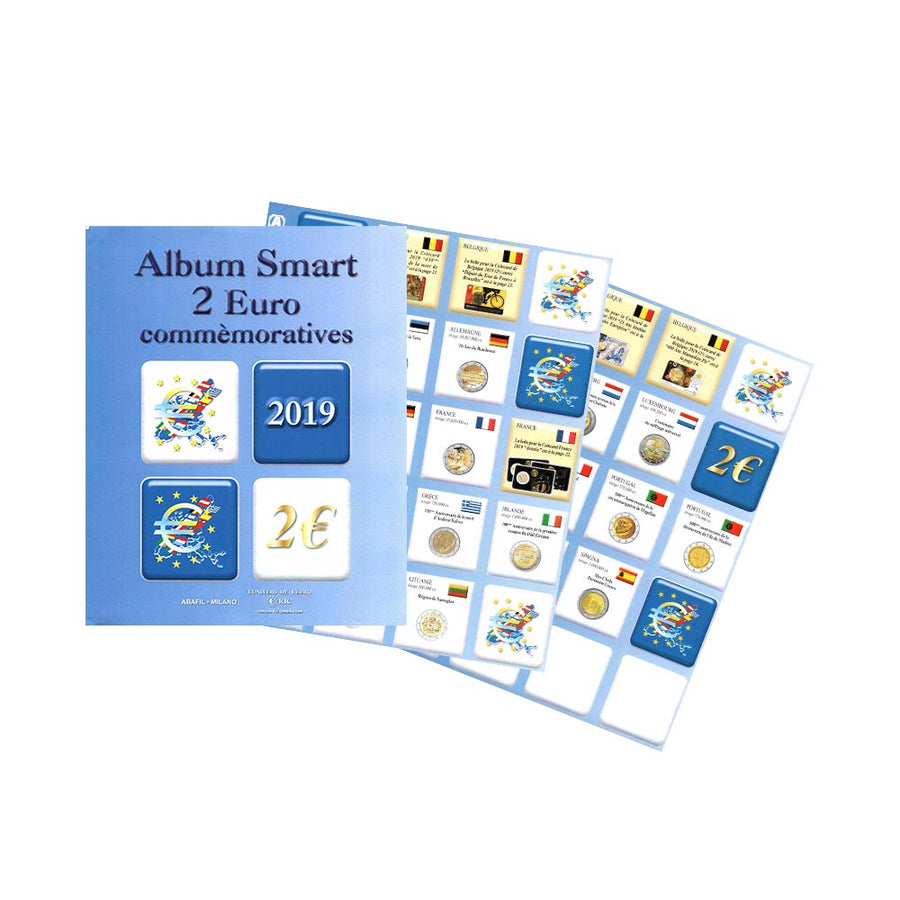 Smart 2019 Smart album sheets at 2022 - 2 commemorative Euro - Multiple countries