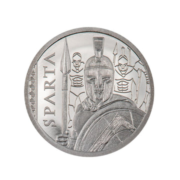 Esparta - moeda de 5 dólares platina - seja 2023