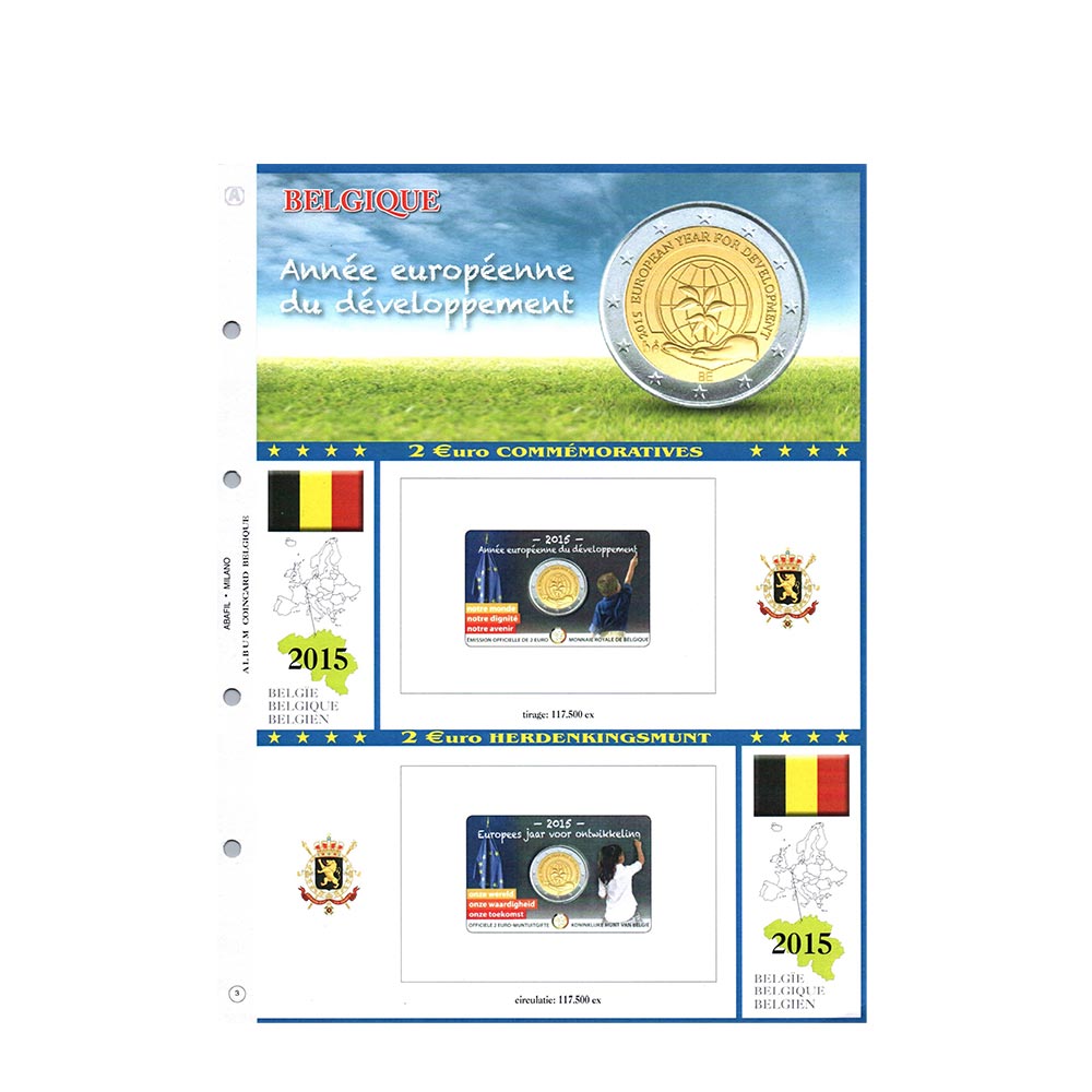 Leaves album 2015 to 2022 - 2 Euro commemorative Coincard - Belgium